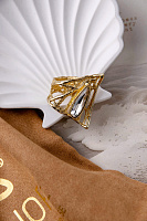 Кольцо (кристаллы прозрачные, г/п: золото, 3,5х2,5 см регулируется) Греция Kalliope 022 01 077