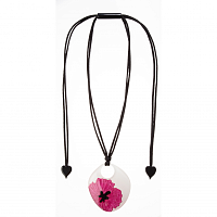 Колье Baila (белый, фуксия, дл.регулируется) Голландия ZSISKA