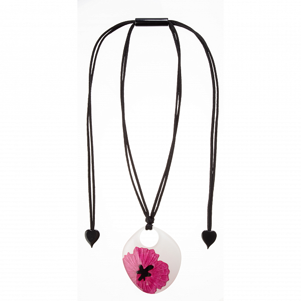 Колье Baila (белый, фуксия, дл.регулируется) Голландия ZSISKA