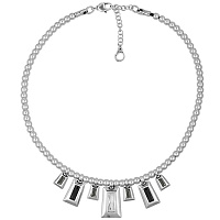 Колье 231813-45 (кристалл черный, серый, прозрачный) Испания Ciclon Art Deco