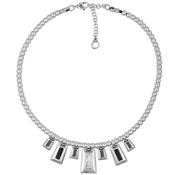 Колье 231813-45 (кристалл черный, серый, прозрачный) Испания Ciclon Art Deco