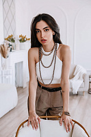 Колье (Майорка, шоколад, г/п: золото, 1,2см, 1 см, 0,7 см) Испания Madreperla 020 05 082