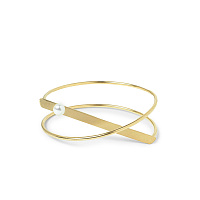 Браслет Talent (обруч, с жемчугом, г/п: золото, до 18 р.) Греция Katerina Vassou KV25.1-403282G