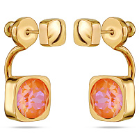 Серьги Теннис (кристаллы оранжевые, г/п: золото 8 мм) Uvelina SW00 0006G-146E