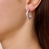 Серьги TAMARIN (кристалл прозрачный, г/п: серебро, 2,5х0,5 см) Дания DYRBERG/KERN 470018