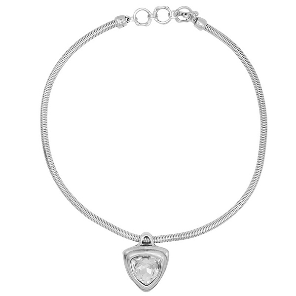 Колье Ciclon 251806-66 (кристалл прозрачный, г/п: серебро, 40+4 см, 3.2х3 см) Испания Amarre 