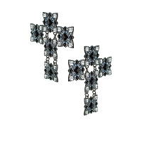 Серьги (кристаллы Swarovski, 7.5х6 см, г/п: золото, 15 гр.) Katerina Vassou KV26.1-404927B