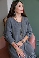 Браслет Анастасия (кристалл сервый с гол бл, 4,2х2,3 см, до 19 см) Италия Claudio Canzian 002 04 240