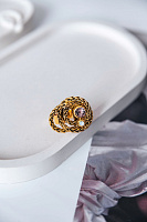 Кольцо (розовый, лунный кристалл) Италия Claudio Canzian 002 01 465