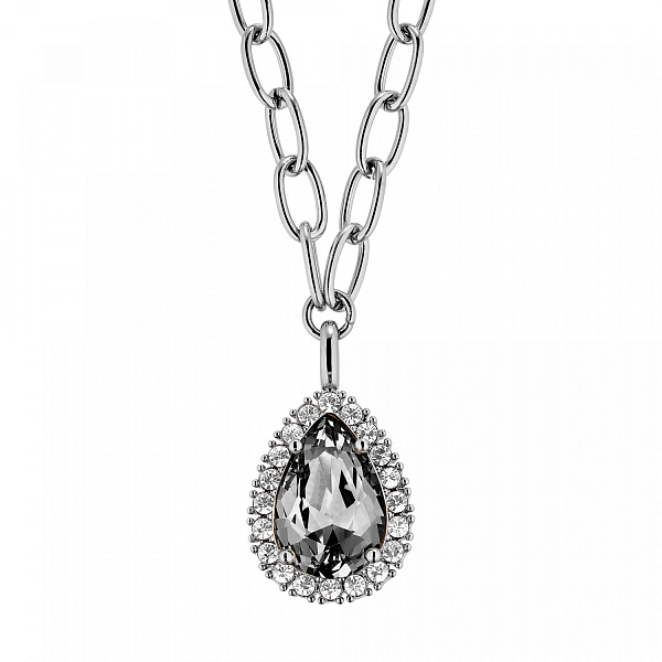 Колье METTA (кристалл графит, прозрачный, г/п: серебро) Дания DYRBERG/KERN 450082