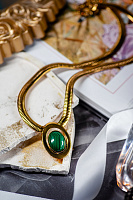 Колье (Малахит) Италия  Claudio Canzian  002 05 638