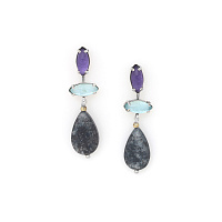 Серьги Gotborg (Ракушка, кианит, 5 см) 12-90455 Франция Nature Bijjoux
