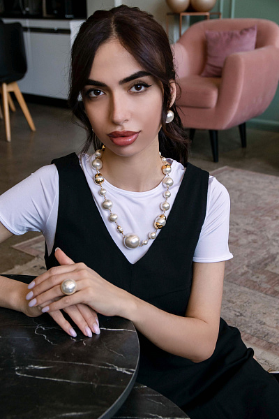 Колье (Майорский жемчуг, 57х3 см) Италия  Claudio Canzian 002 05 648