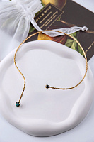 Колье Поцелуйчик (кристаллы зеленые) Италия Claudio Canzian 002 05 452