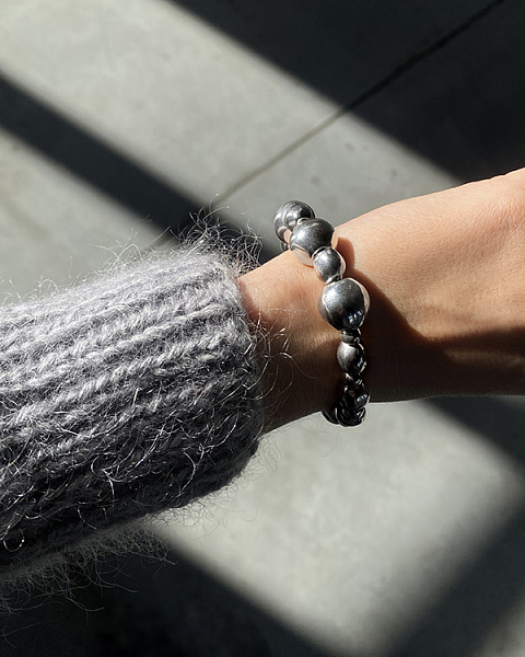 Браслет Ciclon (г/п: серебро, на резинке, регулируется до 19 см) 256102-00-2 Испания Spherik