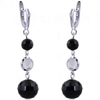Серьги Агат, кристаллы Sw, г/п: золото 3100 Китай GR11 0014