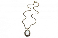 Колье Анастасия (кристалл белый опал, дл.80 см, кулон 5х3,3 см) Италия Claudio Canzian 002 05 371