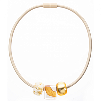 Колье Bliss inspiration (бежевый, 3 шарма, 50 см) Голландия ZSISKA