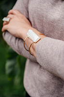 Браслет Genelia (селенит, г/п: золото, 5,8х2см) Греция Katerina Vassou KV23-307637