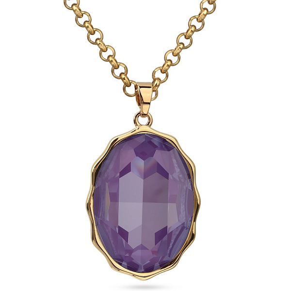 Кулон Сияние (кристаллы пурпурные, 90-95 см, г /п: золото) Uvelina SW00 0095G-161P