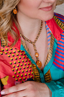 Колье (Кристалл манго, 50 см, 10,5х2 см) Италия Claudio Canzian 002 05 334