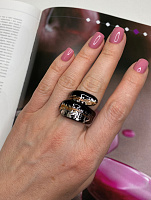 Кольцо Vipera Platina 21 черное, серебро ENZO BENZO Италия