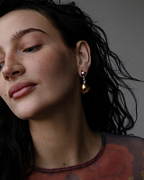 Серьги Ciclon (г/п: серебро, золото, 3Х2 см) 250606 Испания Spherik