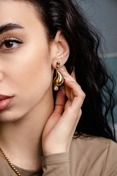 Серьги (кристалл мультиколор, прозрачный, 4.7х1.7 см, 12 гр.) Италия Claudio Canzian 002 02 900