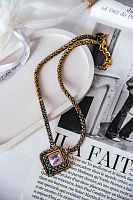 Колье (кристалл розово-голубой) Италия  Claudio Canzian  002 05 669