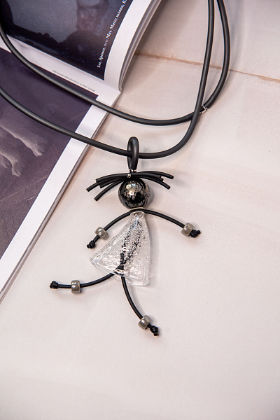 Колье Pupa черный/кракле Италия ENZO BENZO 