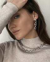 Серьги Ciclon 251605 (г/п: серебро, 6х1 см) Испания Amarre