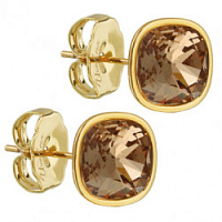 Пусеты Триумф (кристаллы медовые, г/п: золото 10 мм) Uvelina SW00 0020G-246E
